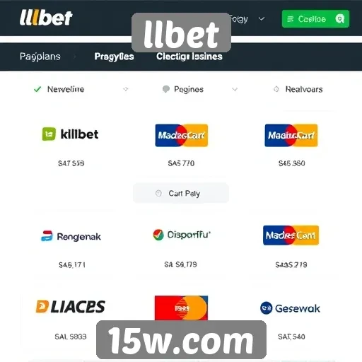 Opcões de pagamento disponíveis no llbet